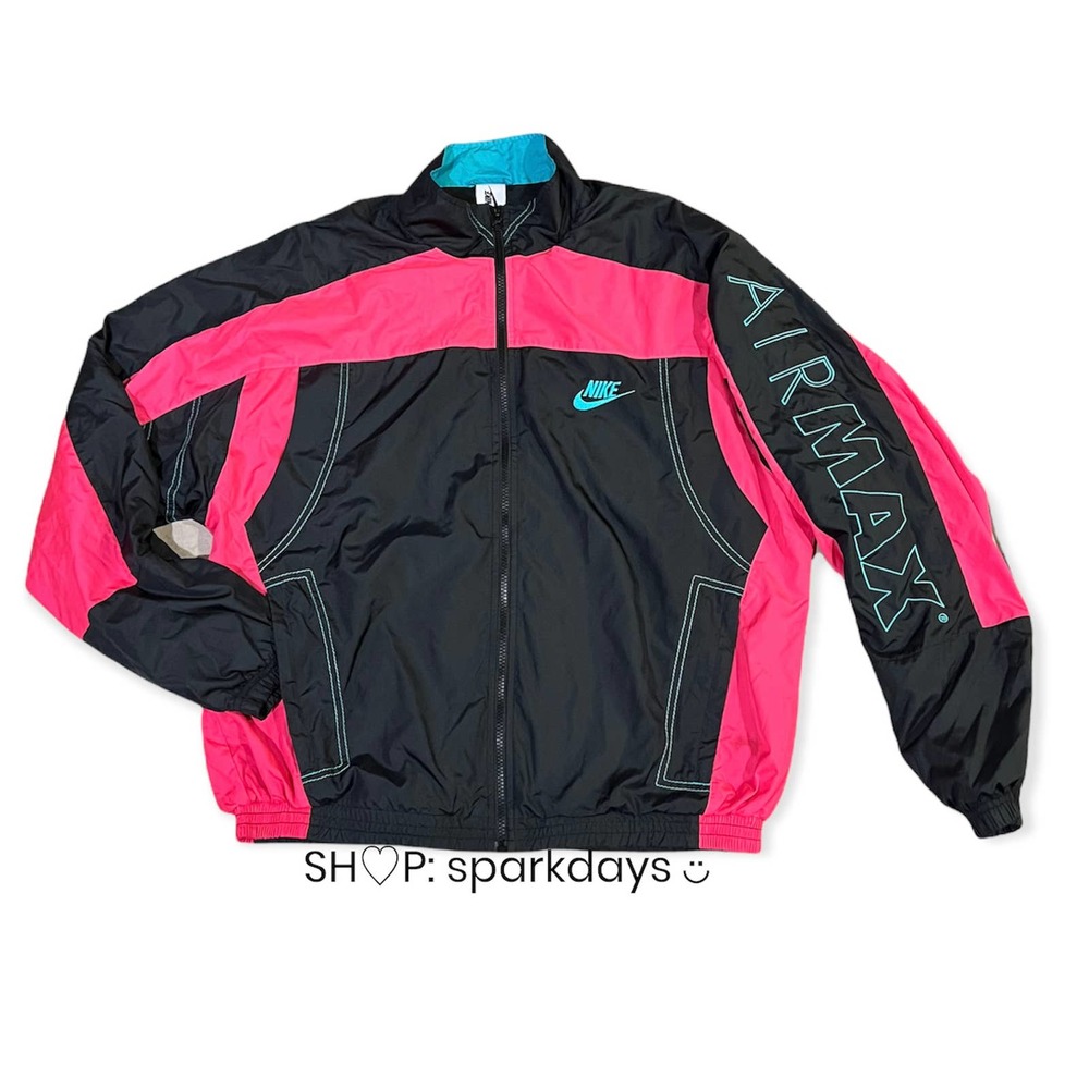 Vintage Nike Air Max x Atmos Black Retro Full Zip Up Men's Windbreaker Jacket M - Picture 2 of 12
